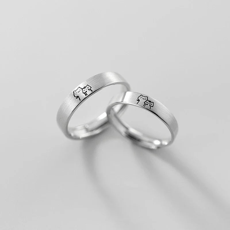 Sun and Moon Adjustable Ring Set