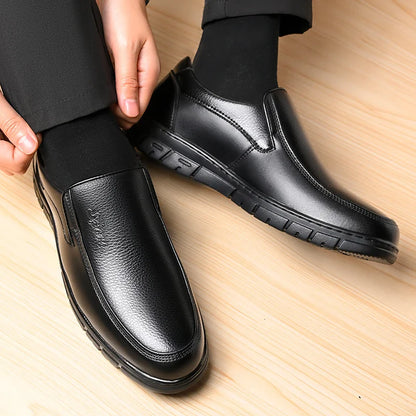 Genuine Leather Slip-On Dress Shoes